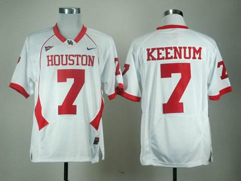 NCAA Houston Cougars #7 KEENUM white jerseys