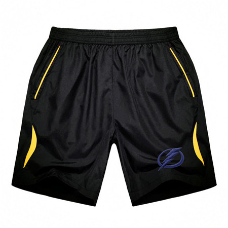 Men's Tampa Bay Lightning Black Gold Stripe Hockey Shorts