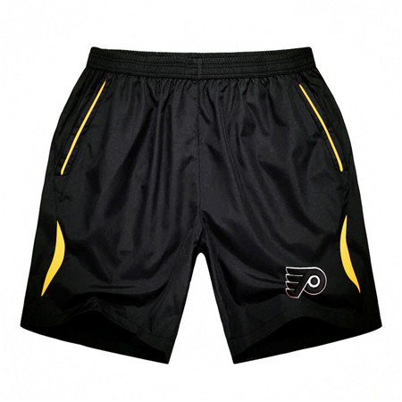 Men's Philadelphia Flyers Black Gold Stripe Hockey Shorts