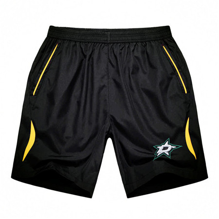 Men's Dallas Stars Black Gold Stripe Hockey Shorts