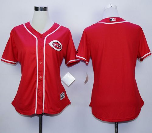 Reds Blank Red Alternate Cool Base Women's Stitched MLB Jersey