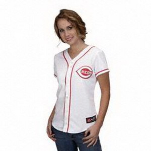 women cincinnati reds blank white jersey