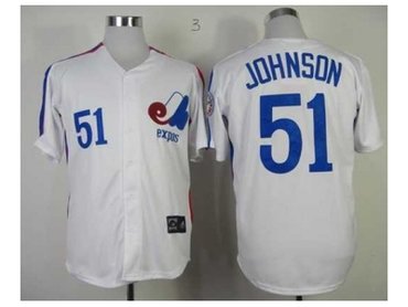 mlb jerseys montreal expos #51 johnson m&n white