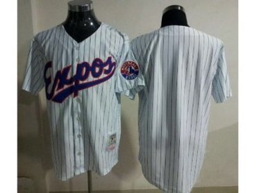 mlb jerseys Montreal Expos blank white(2013 new blue strip)