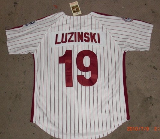 MLB jerseys EXPOS 19 LUZINSKI jerseys white strip