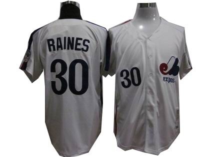 montreal expos 30 tim raines 1982 mitchell ness jerseys white