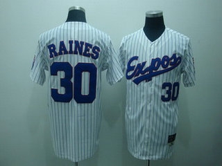 montreal expos 30 tim raines white jerseys throwback