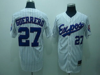 montreal expos 27 guerrero white jerseys throwback