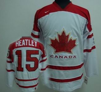 Ice Hockey 2010 OLYMPIC Team Canada 15 HEATLEY white jersey