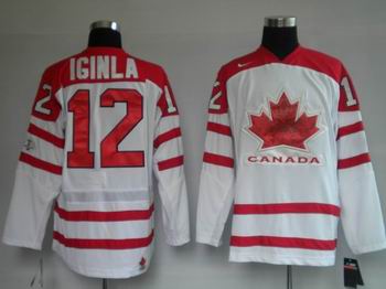 Ice Hockey 2010 OLYMPIC Team Canada 12 IGINLA white jersey