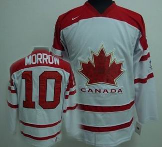 Ice Hockey 2010 OLYMPIC Team Canada 10 MORROW white jersey