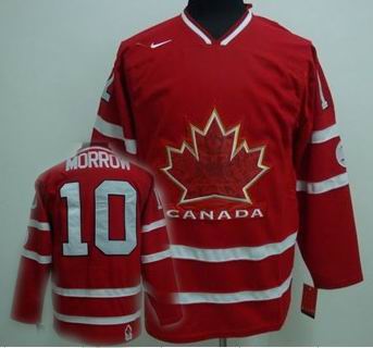 Ice Hockey 2010 OLYMPIC Team Canada 10 MORROW Red jersey