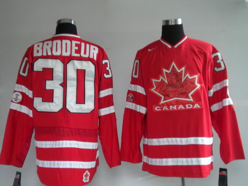 hockey Jerseys 30 BRODEUR Red Olympic