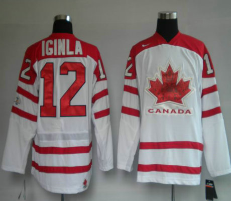 Canada Olympic #12 Iginla White Jerseys