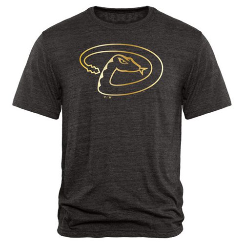 Arizona Diamondbacks Fanatics Apparel Gold Collection Tri-Blend T-Shirt Black