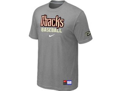 Arizona Diamondbacks Crimson L.Grey NEW Short Sleeve Practice T-Shirt