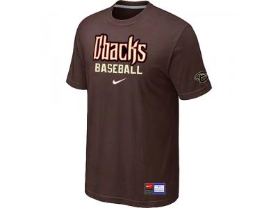 Arizona Diamondbacks Crimson Brown NEW Short Sleeve Practice T-Shirt