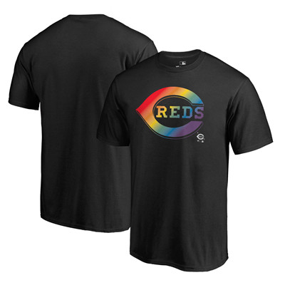 Men's Cincinnati Reds Fanatics Branded Pride Black T-Shirt