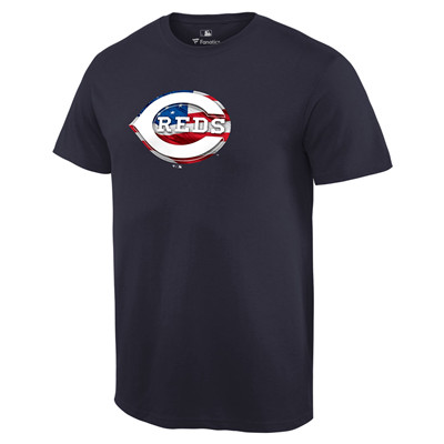 Men's Cincinnati Reds Navy Banner Wave T-Shirt