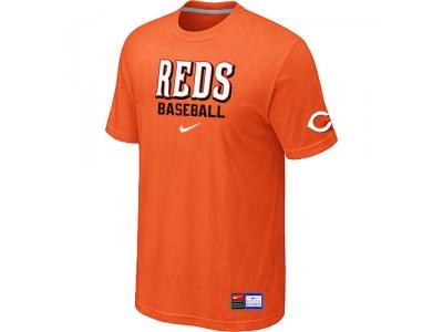 Cincinnati Reds Orange NEW Short Sleeve Practice T-Shirt