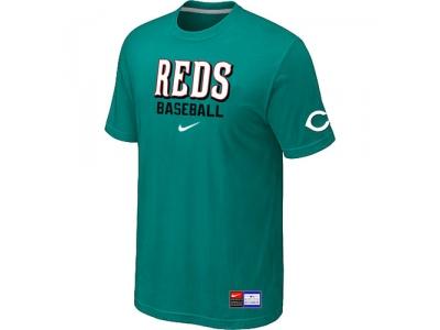 Cincinnati Reds Green NEW Short Sleeve Practice T-Shirt