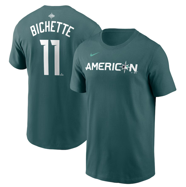 Men's Toronto Blue Jays #11 Bo Bichette Teal 2023 All-Star Name & Number T-Shirt