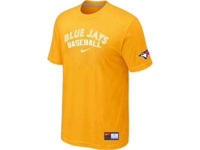 Toronto Blue Jays Yellow NEW Short Sleeve Practice T-Shirt