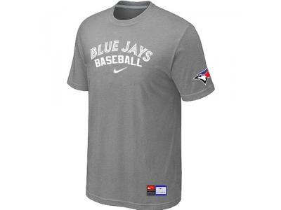 Toronto Blue Jays L.Grey NEW Short Sleeve Practice T-Shirt