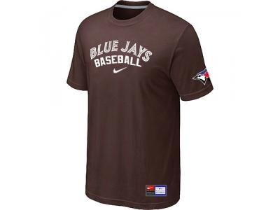 Toronto Blue Jays Brown NEW Short Sleeve Practice T-Shirt