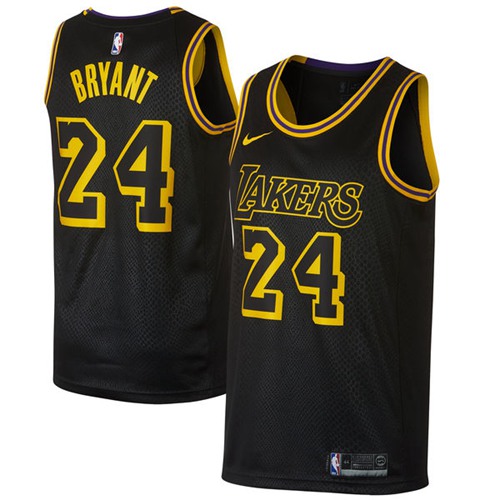 Nike Lakers #24 Kobe Bryant Black NBA Swingman City Edition Jersey