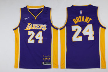 Lakers 8 Kobe Bryant Purple Black Mamba Nike Swingman Jersey