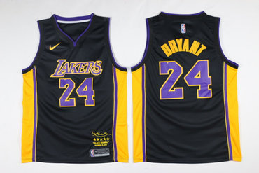 Lakers 8 Kobe Bryant Black Black Mamba Nike Swingman Jersey