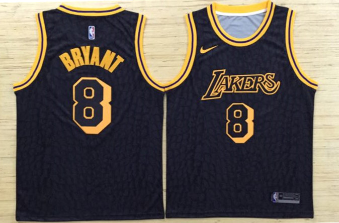 Lakers 8 Kobe Bryant Black Nike Swingman Jersey