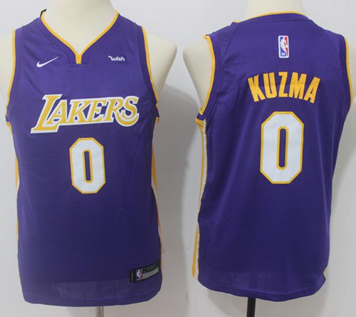 Nike Lakers #0 Kyle Kuzma Purple Statement Edition Youth NBA Swingman Jersey