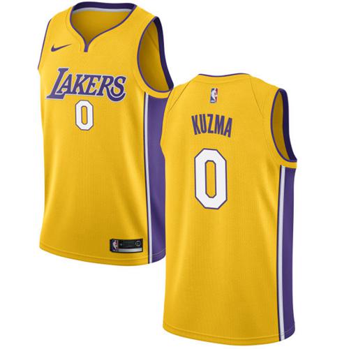 Nike Lakers #0 Kyle Kuzma Gold Icon Edition Youth NBA Swingman Jersey