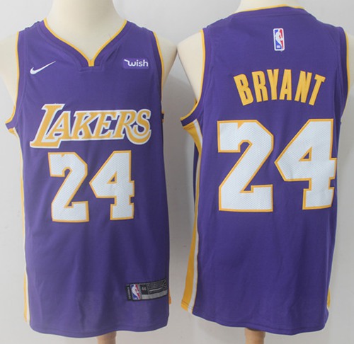 Nike Lakers #24 Kobe Bryant Purple NBA Swingman Jersey