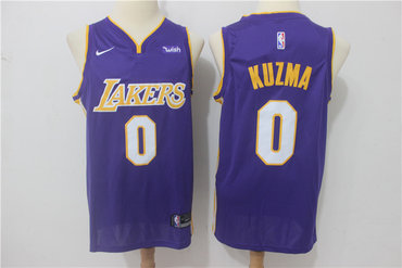 Lakers 0 Kyle Kuzma Purple Nike Swingman Jersey