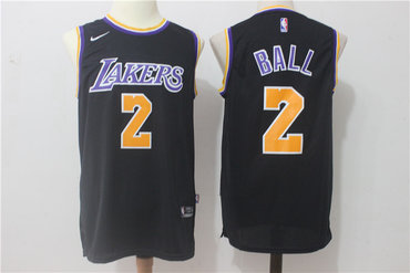 Lakers 2 Lonzo Ball Black Nike Jersey