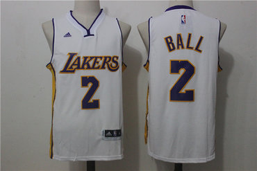 Lakers 2 Lonzo Ball White Swingman Jersey