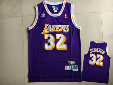 Lakers 32 Magic Johnson Purple 1979 1980 Hardwood Classic Jersey