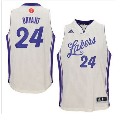 Los Angeles Lakers #24 Kobe Bryant White 2015-2016 Christmas Day Stitched NBA Jersey