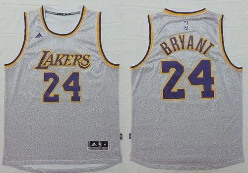 Los Angeles Lakers #24 Kobe Bryant Grey Fashion Stitched NBA Jersey