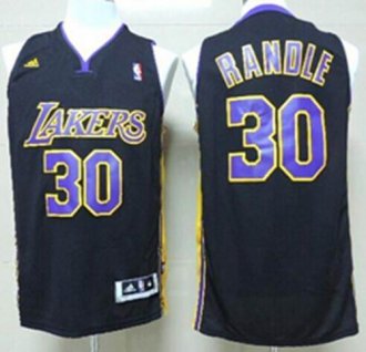 Revolution 30 Los Angeles Lakers #30 Julius Randle Black(Purple NO.) Hollywood Nights Stitched NBA Jersey