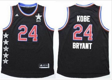 Los Angeles Lakers #24 Kobe Bryant Black 2015 All Star Stitched NBA Jersey