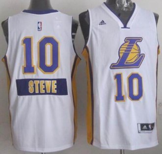 Los Angeles Lakers #10 Steve Nash White 2014-15 Christmas Day Stitched NBA Jersey