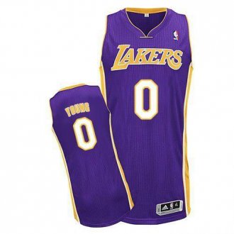 Revolution 30 Los Angeles Lakers #0 Nick Young Purple Stitched NBA Jersey