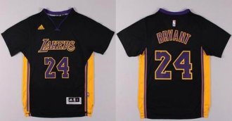 Revolution 30 Los Angeles Lakers #24 Kobe Bryant Black(Purple NO.) Stitched NBA Jersey