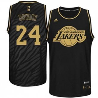 Los Angeles Lakers #24 Kobe Bryant Black Precious Metals Fashion NBA Jersey