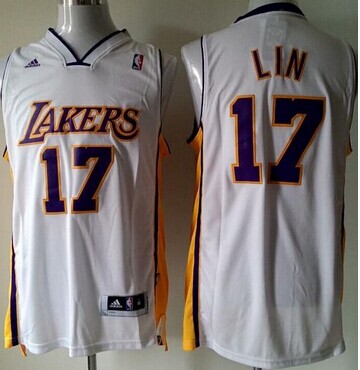 Revolution 30 Los Angeles Lakers #17 Jeremy Lin White Stitched NBA Jersey