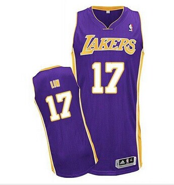 Revolution 30 Los Angeles Lakers #17 Jeremy Lin Purple Stitched NBA Jersey